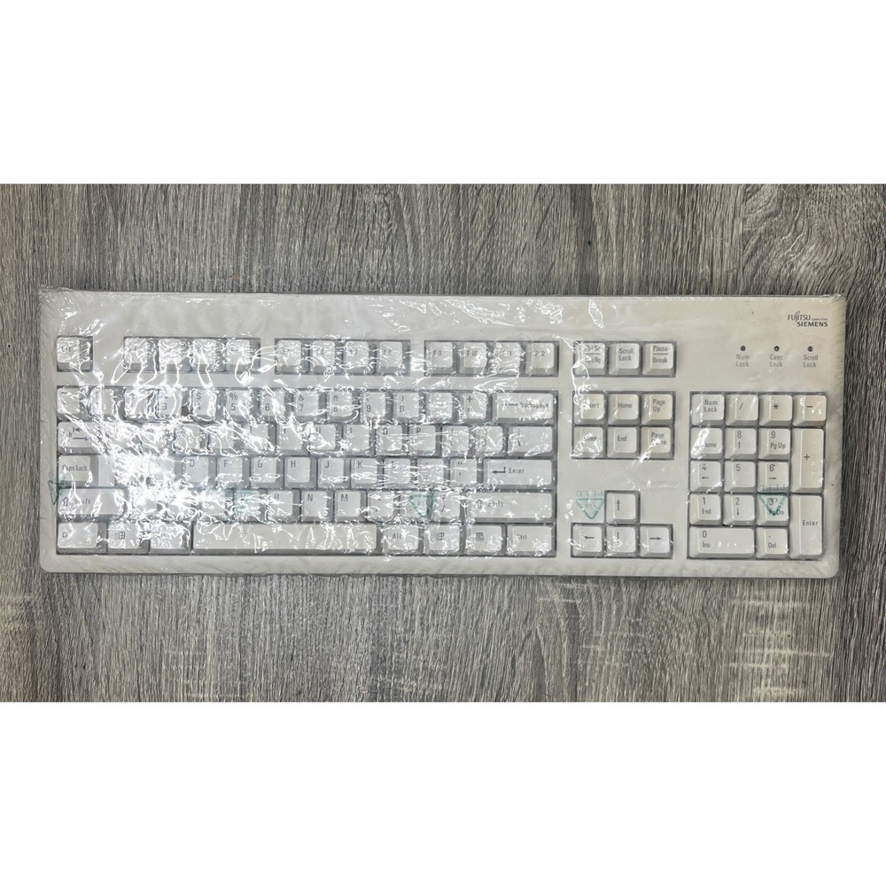 VTG Fujitsu Siemens Keyboard S26381-K293-V110 5 Pin Din Coiled Cord New Sealed!